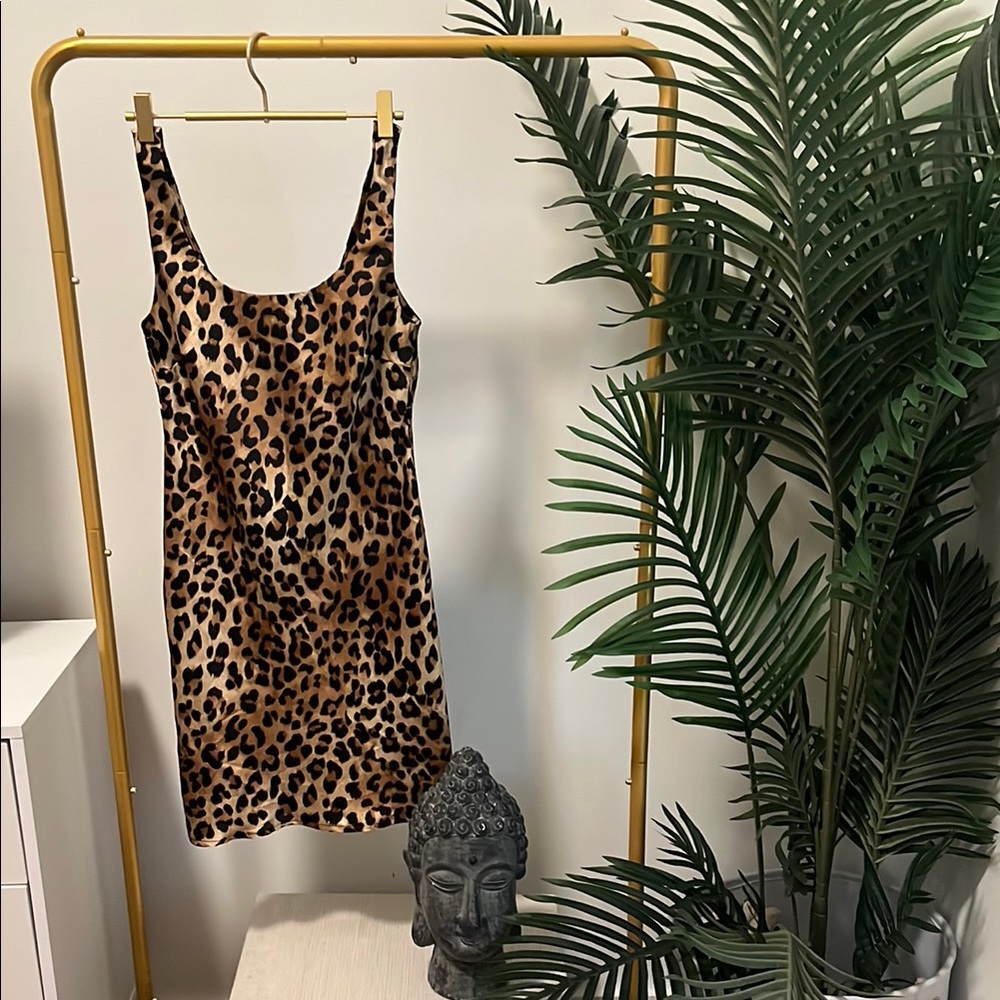 Leopard Print Tank Style Mini Dress